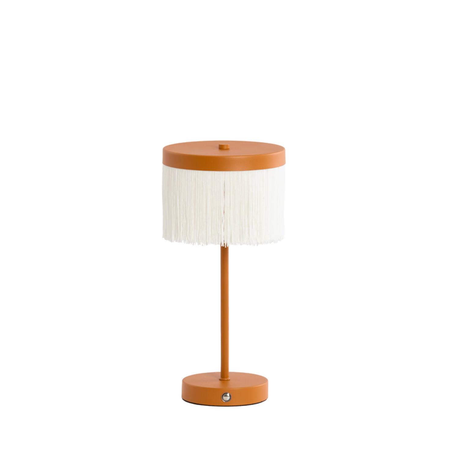 Lámpara de mesa vintage naranja con flecos Light & Living Diny – H. 35 cm