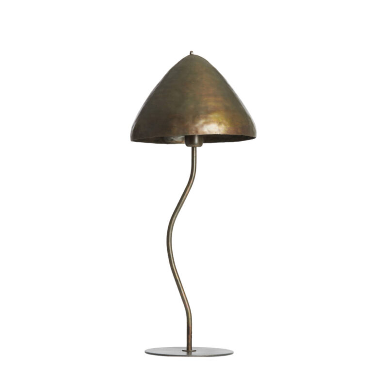 Lámpara de mesa de metal color dorado Light & Living Elimo - H. 67 cm