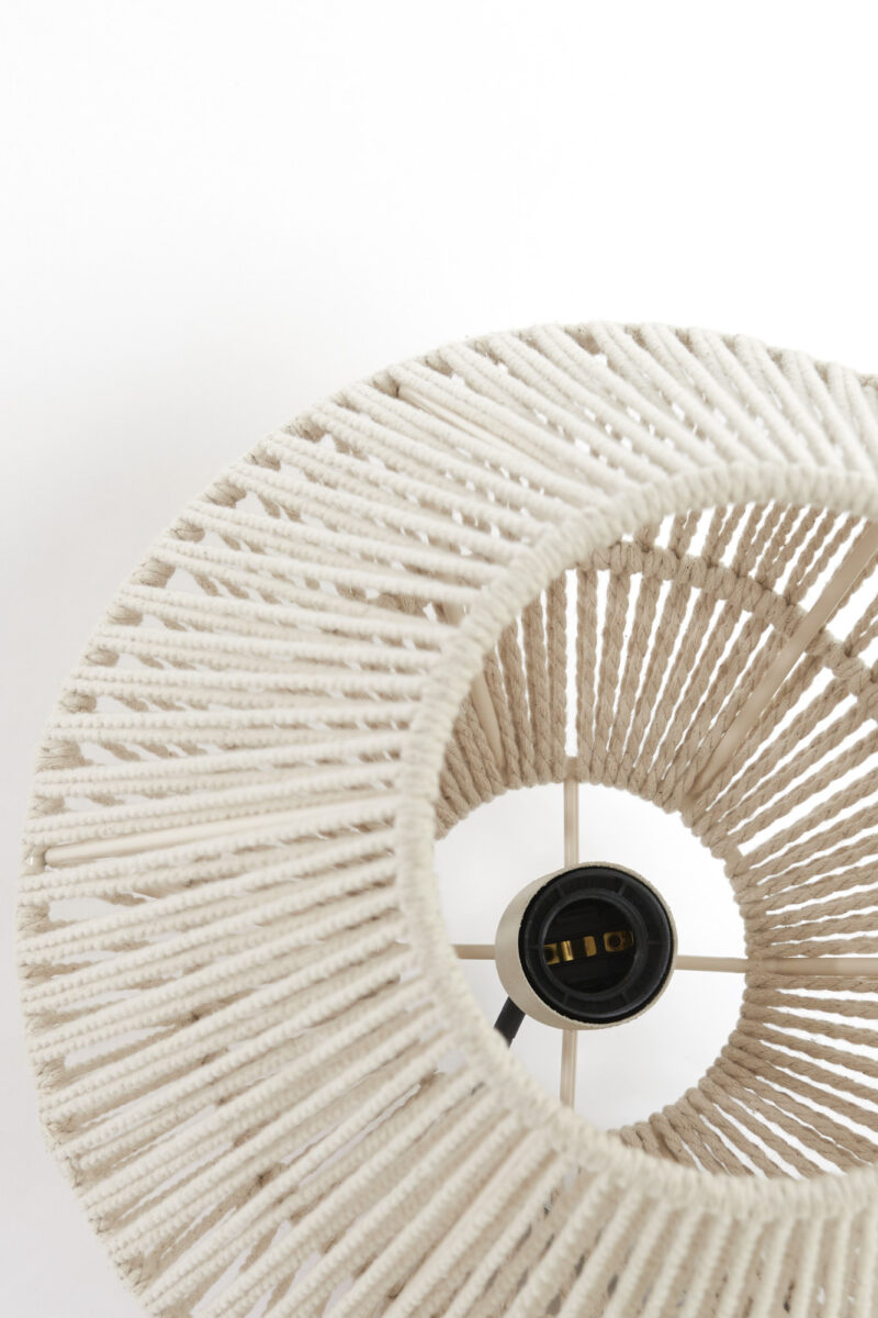 Lámpara beige textil de estilo acogedor Light & Living Deya - Ø 30 cm - Imagen 6
