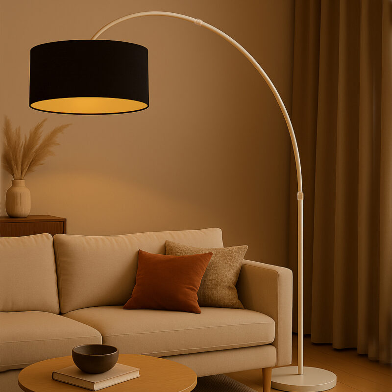 Lámpara beige con pantalla negra Steinhauer Sparkled Light - Imagen 3
