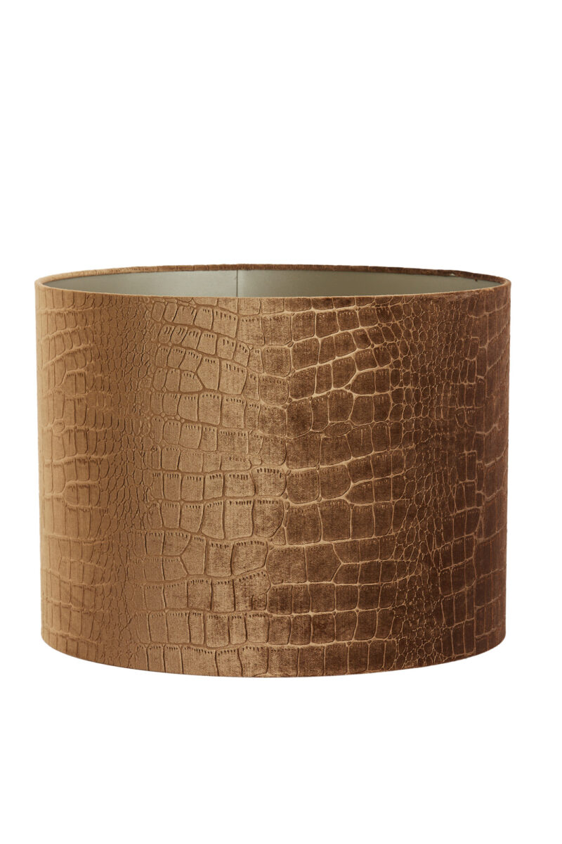 Pantalla de lámpara dorada con estampado de cocodrilo Light & Living Praya - Ø 50 cm - Imagen 2