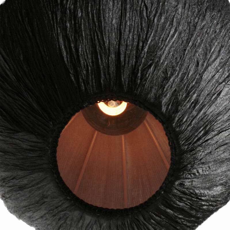 Lámpara colgante negra con pantalla de lino en forma de gota Mexlite HaloSwap - Ø 25 cm - Imagen 7