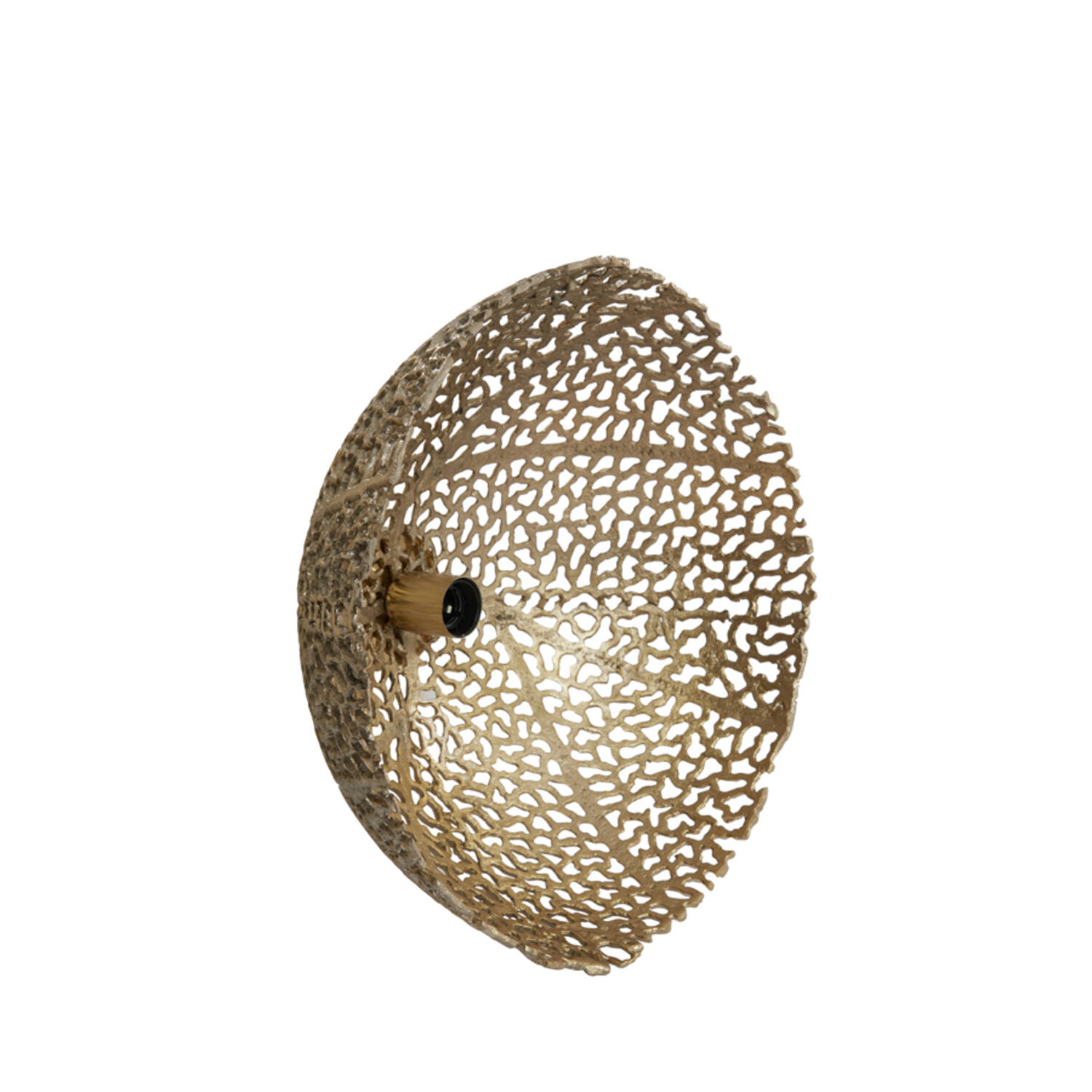 Pantalla perforada en tono dorado Light & Living Sinula – H. 22 cm