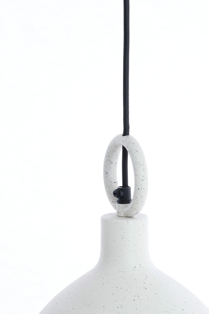 Lámpara metálica blanca cepillada Light & Living Rosero - Ø 24 cm - Imagen 5