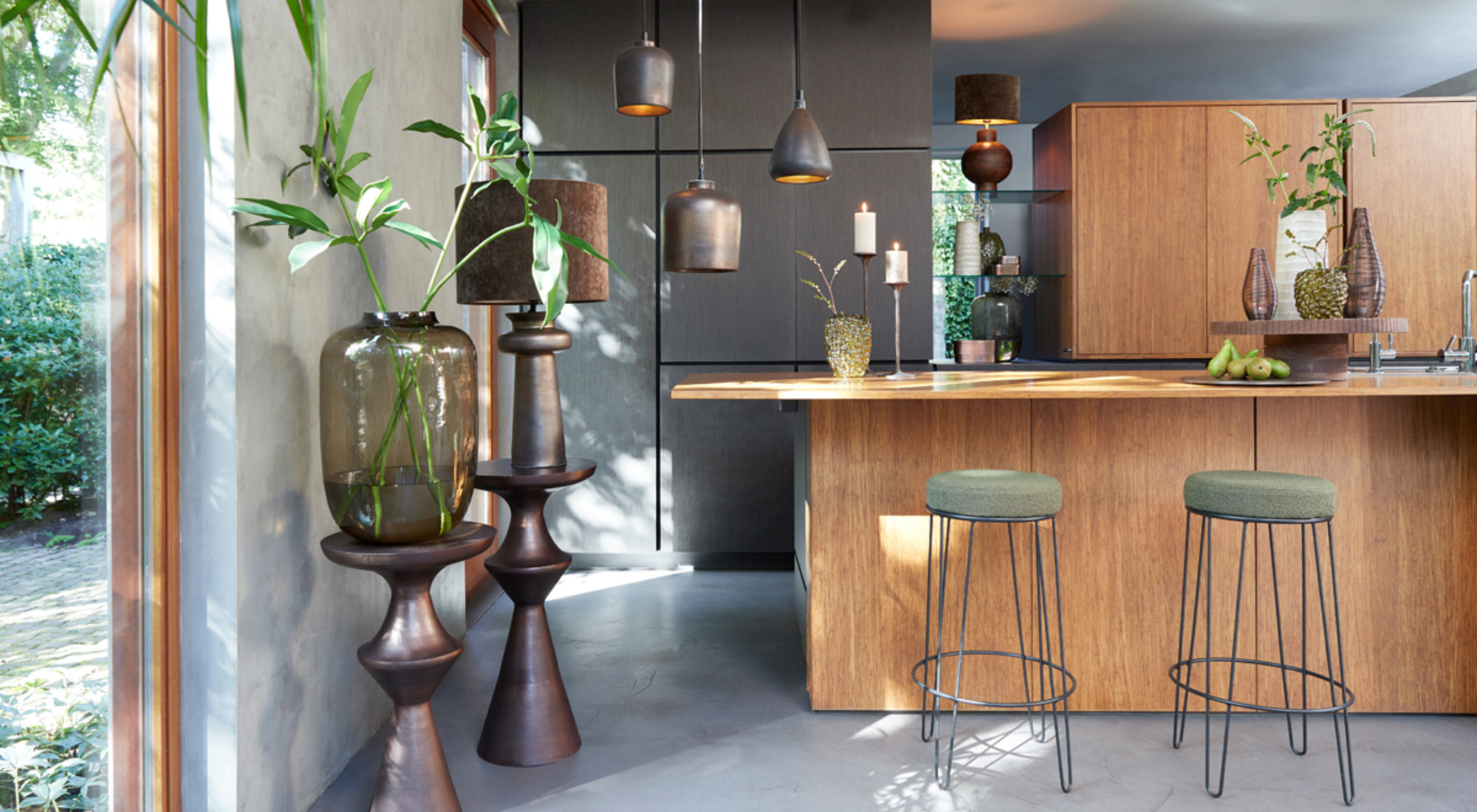 pantalla de lámpara marrón cilíndrica Light & Living Bayou - Imagen 5