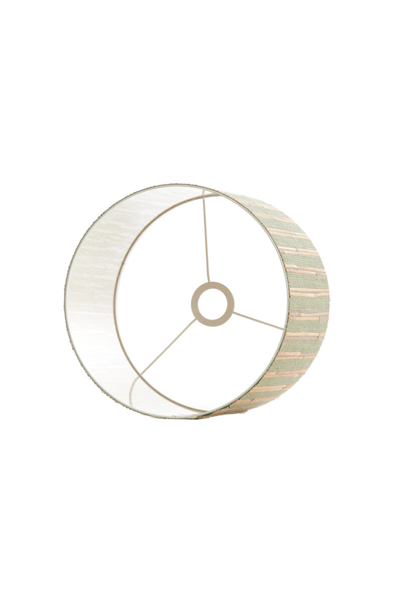 Pantalla de lámpara de rayas verdes en forma de cilindro Light & Living Simno - Ø 30 cm - Imagen 6