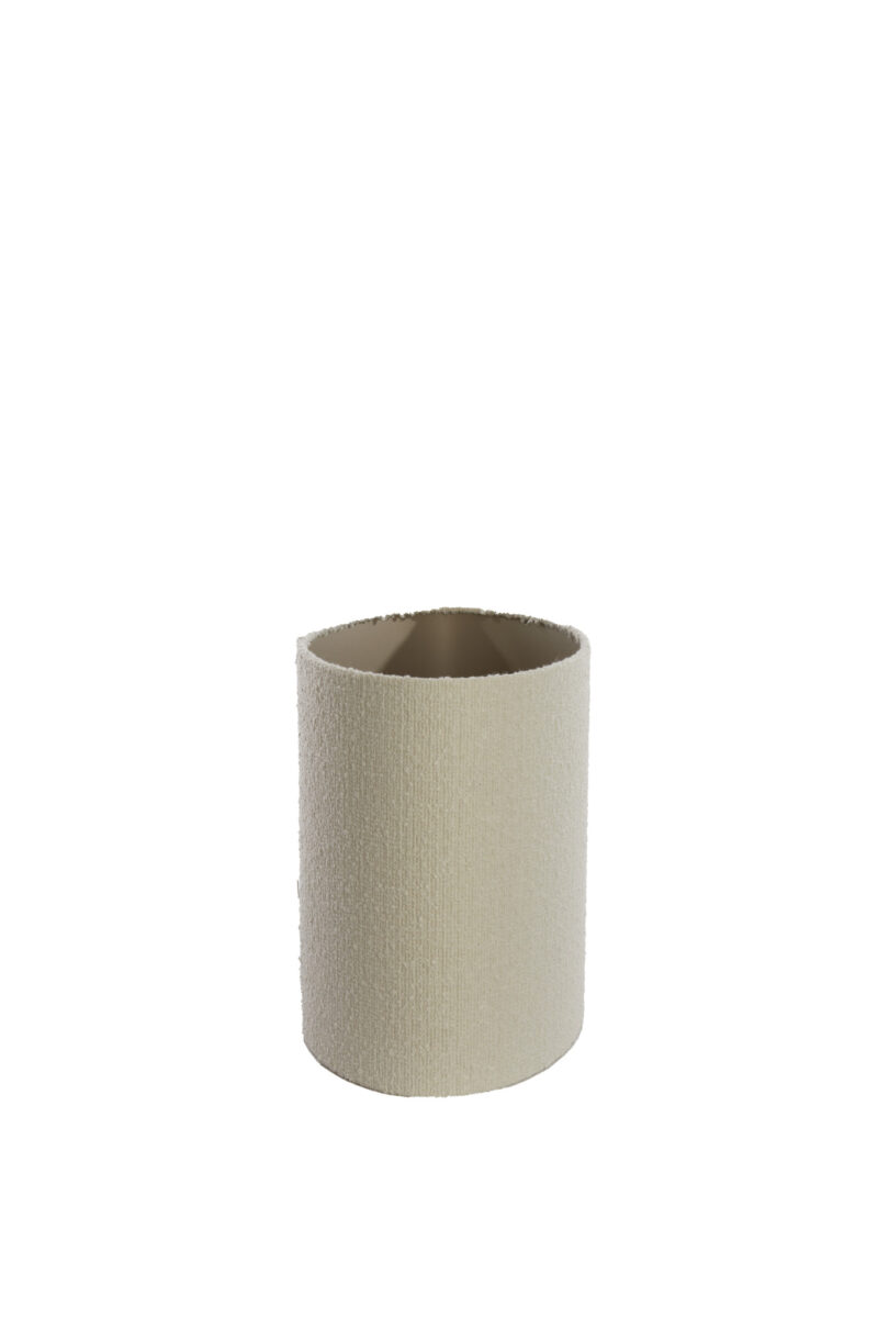 Pantalla de lámpara cilíndrica de tela beige Light & Living Bolero - H. 32 cm - Imagen 4