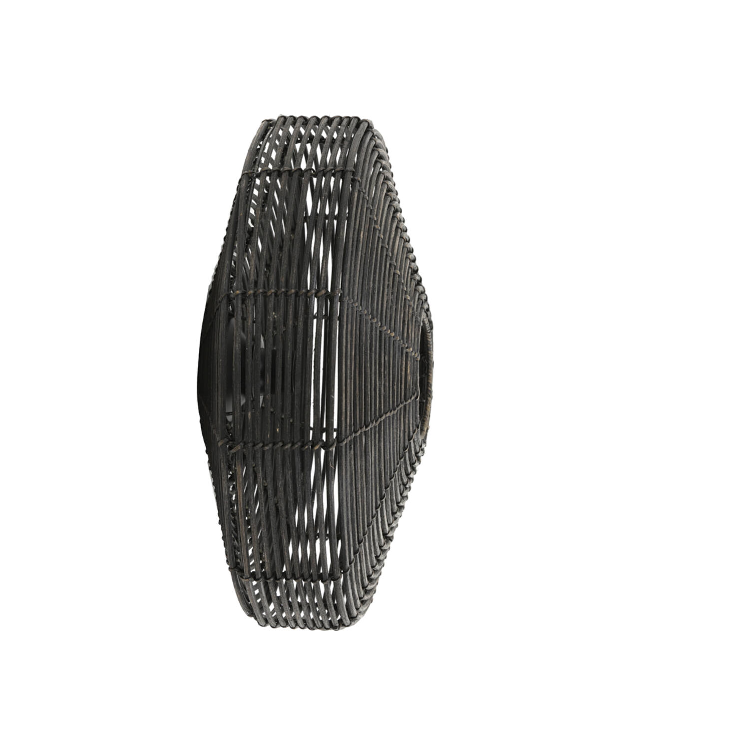 Aplique de pared de ratán negro Light & Living Mataka – H. 21 cm