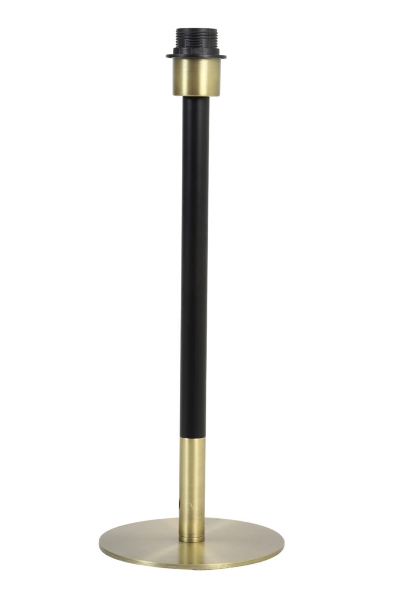 Negro con base de lámpara dorada Light & Living Rodrigo - H. 37,5 cm - Imagen 2