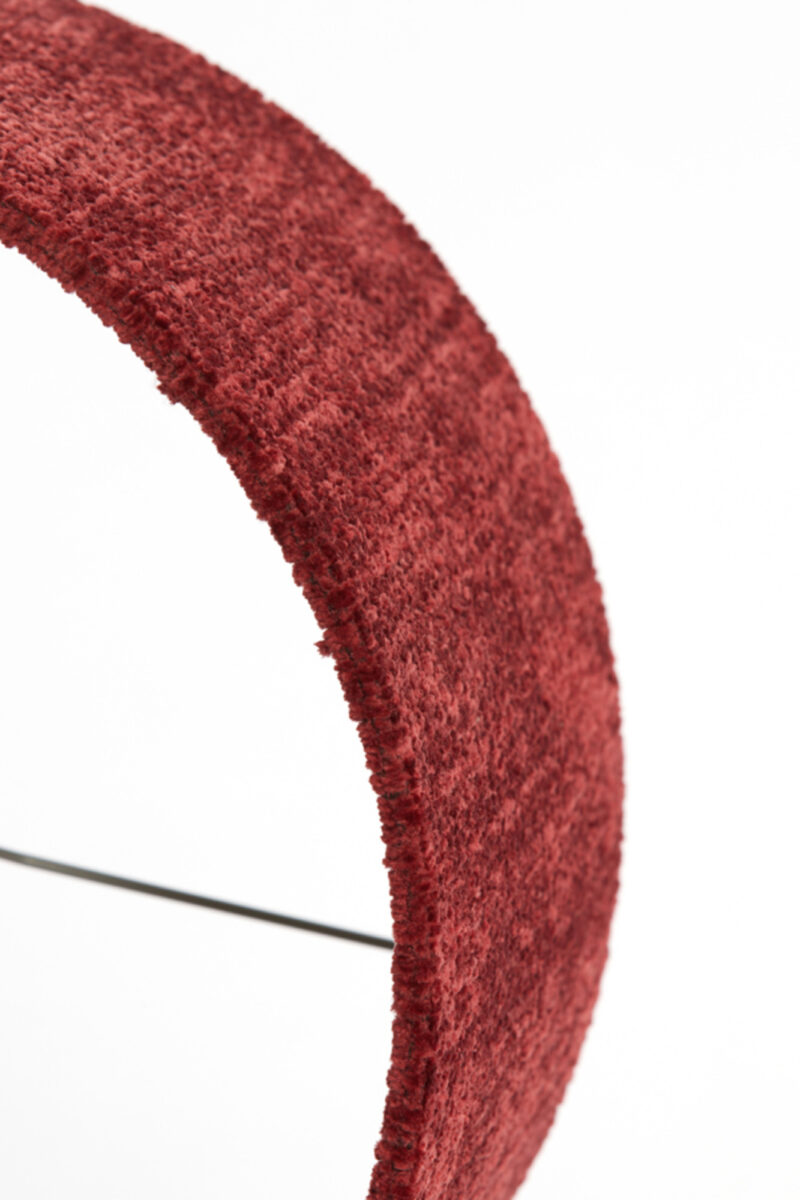 Pantalla de cilindro de terciopelo rojo Light & Living Ruby - Ø 30 cm - Imagen 9