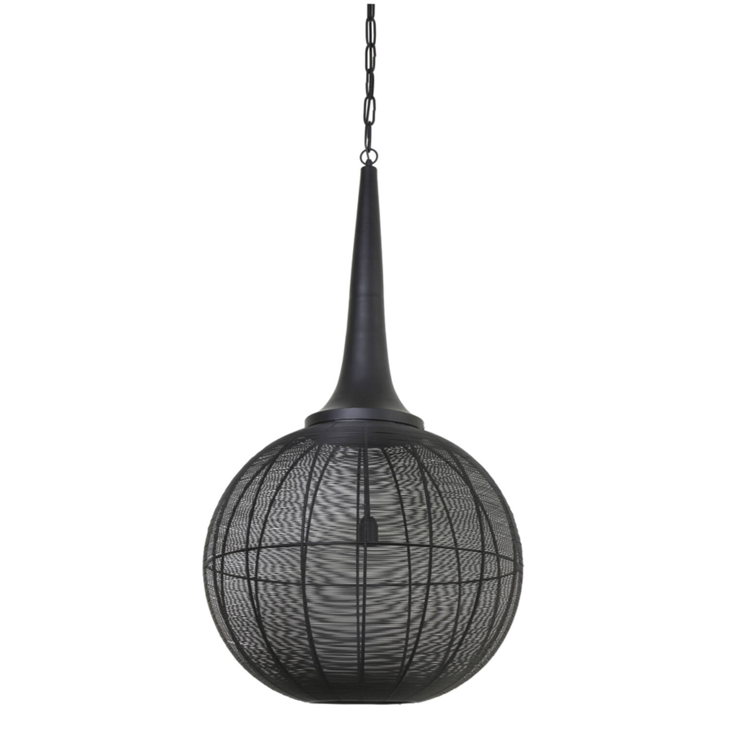 Lámpara colgante negra de metal con estructura elegante Light & Living Adrienne - Ø 57 cm