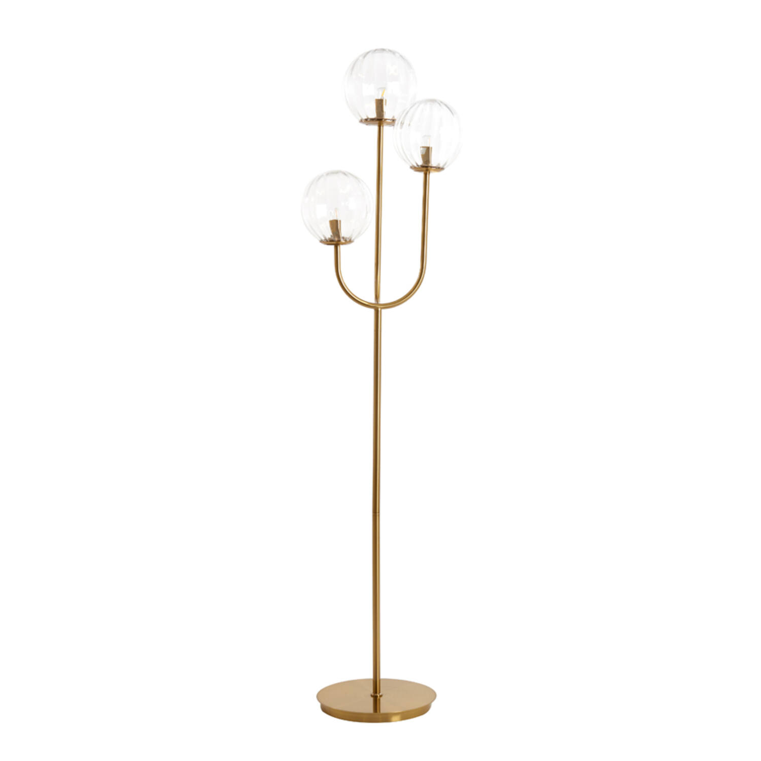 Lámpara de pie dorada con esferas de vidrio Light & Living Magdala - H. 162 cm