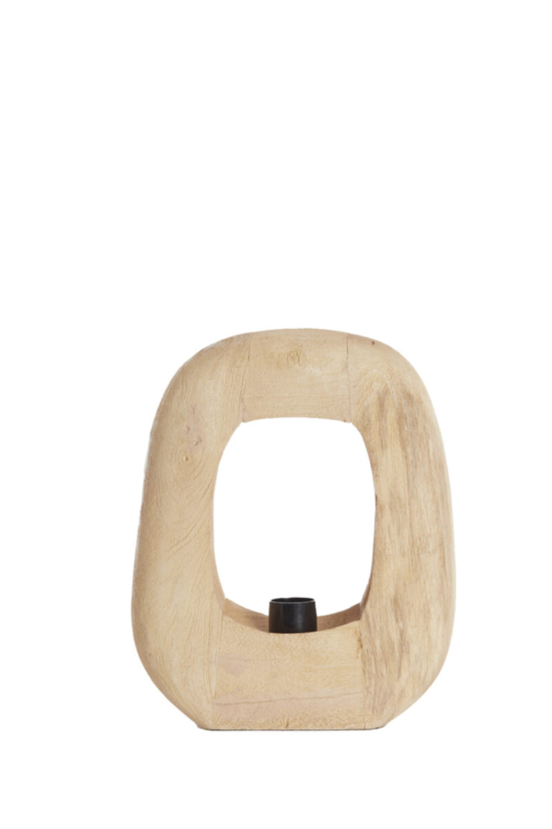 Base de lámpara de madera en forma ovalada Light & Living Kelafo - H. 30 cm - Imagen 2