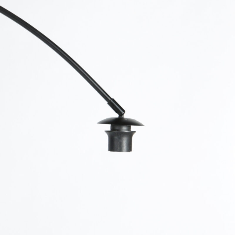 Lámpara minimalista negra con pantalla de tela Anne Lighting Curve - Imagen 8