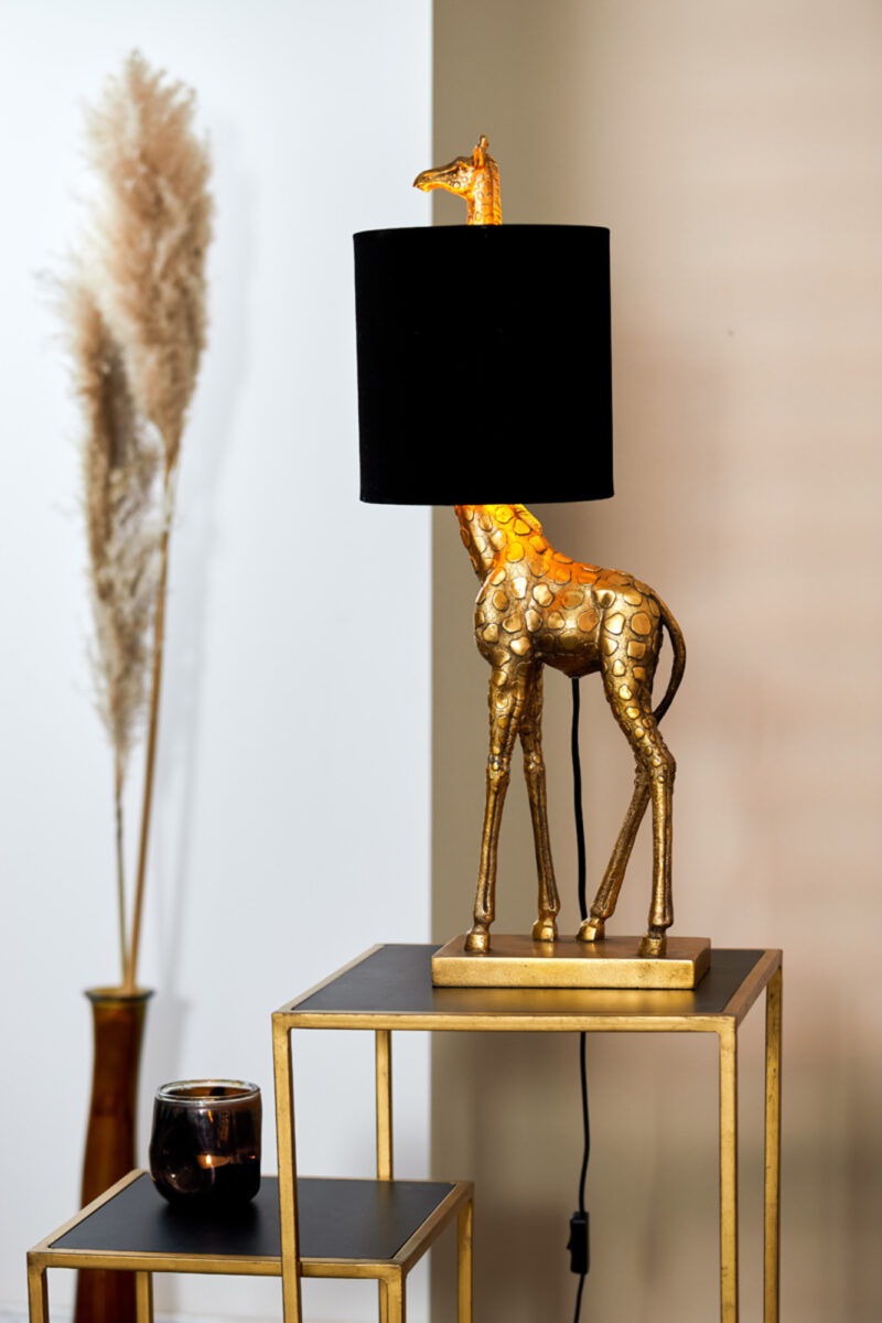 Lámpara de mesa jirafa dorada Light & Living Giraffe – H. 68 cm - Imagen 4