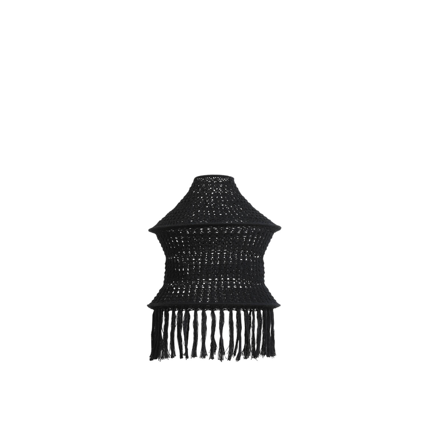 Pantalla negra trenzada Light & Living Sanika