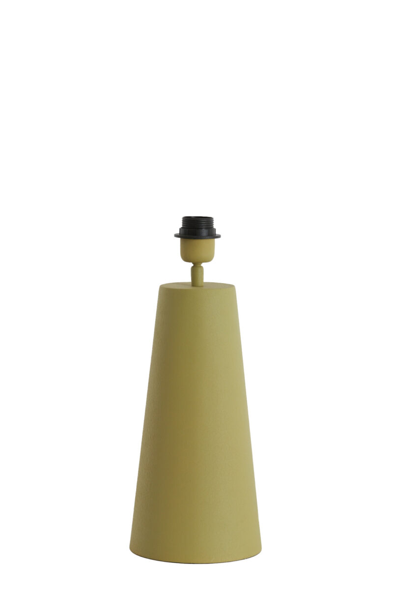 Base de lámpara verde oliva en forma de cono Light & Living Yelos - H. 35 cm - Imagen 2