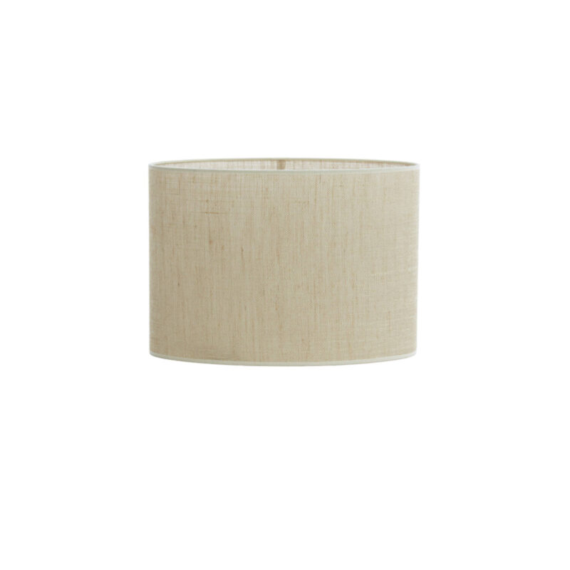 Pantalla de lámpara de tela beige en forma cilíndrica Light & Living Sendai - H. 32 cm