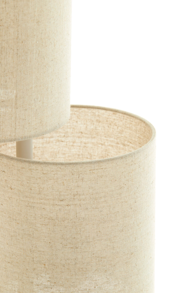 Lámpara de pie beige con pantallas decorativas Light & Living Benigno - H. 155,5 cm - Imagen 3