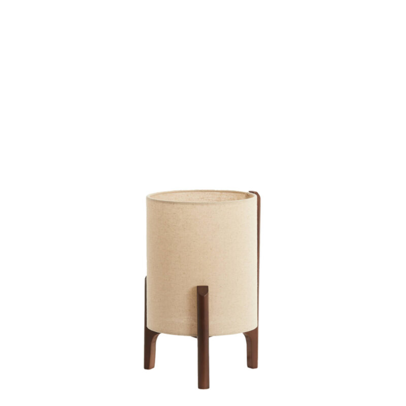 Lámpara de tela en forma de cilindro de color beige Light & Living Litto - H. 33 cm