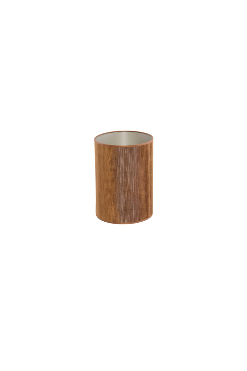 Pantalla de lámpara cilíndrica marrón Light & Living Penny - H. 28 cm - Imagen 4
