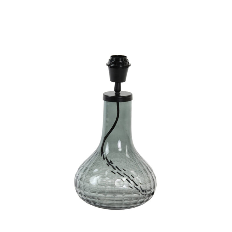 Base de lámpara de vidrio con tono ahumado Light & Living Maeko – H. 36 cm
