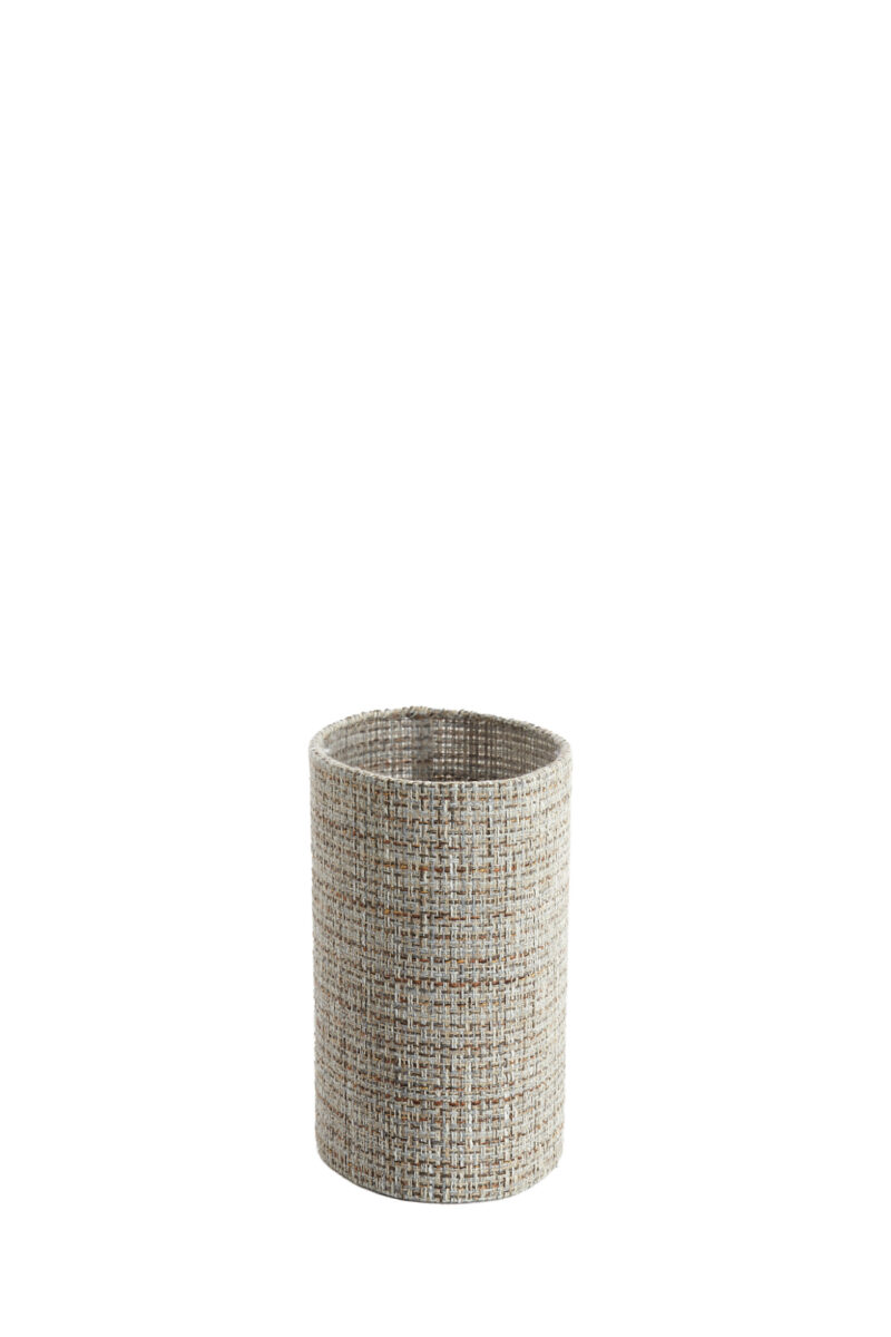 Pantalla de lámpara de estructura beige de tela Light & Living Okavi - H. 25 cm - Imagen 4