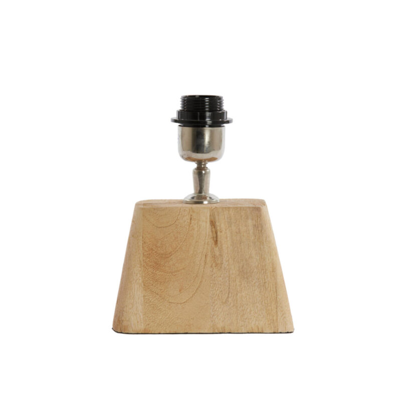 Base de lámpara de madera con casquillo metálico Light & Living Kardan - H. 21 cm