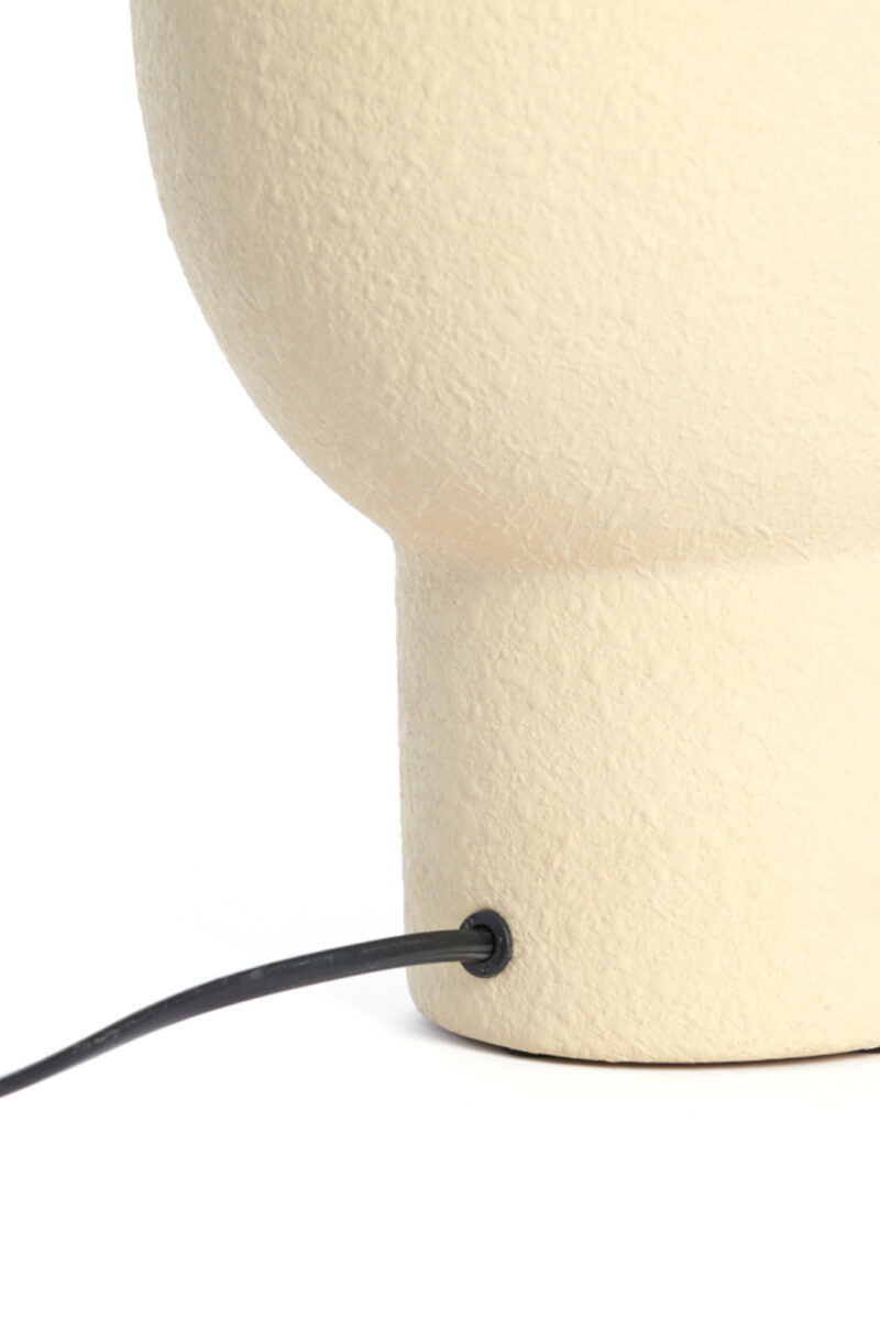 Lámpara de mesa redonda beige Light & Living Monk - H. 30 cm - Imagen 5