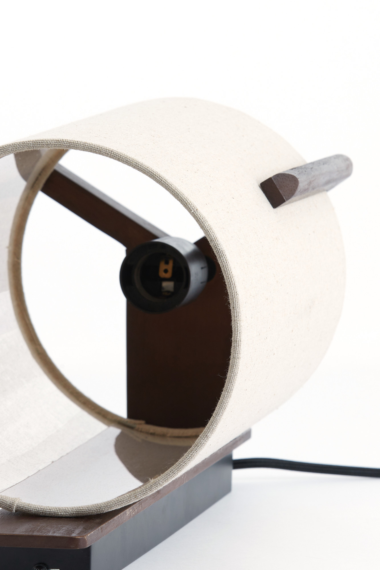 Pantalla de tela con detalle de madera Light & Living Litto - Imagen 5