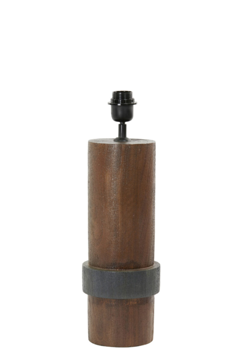 Base de lámpara de madera en forma cilíndrica Light & Living Manilla - H. 45 cm - Imagen 2