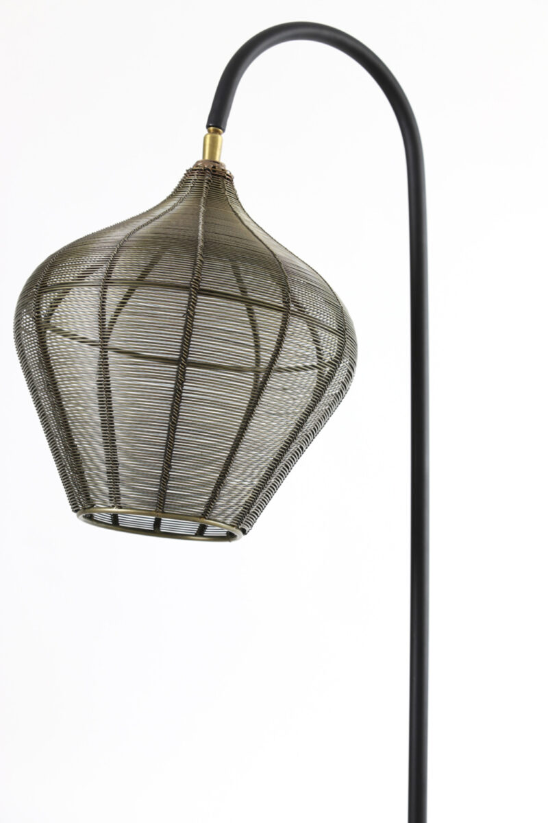 Lámpara colgante de ratán con aspecto metálico Light & Living Alvaro - H. 160 cm - Imagen 7