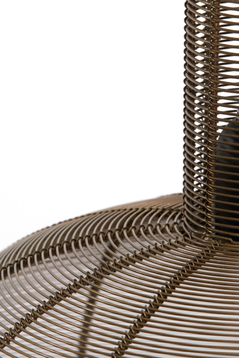 Lámpara de ratán marrón con estructura metálica Light & Living Tartu - Ø 28 cm - Imagen 5