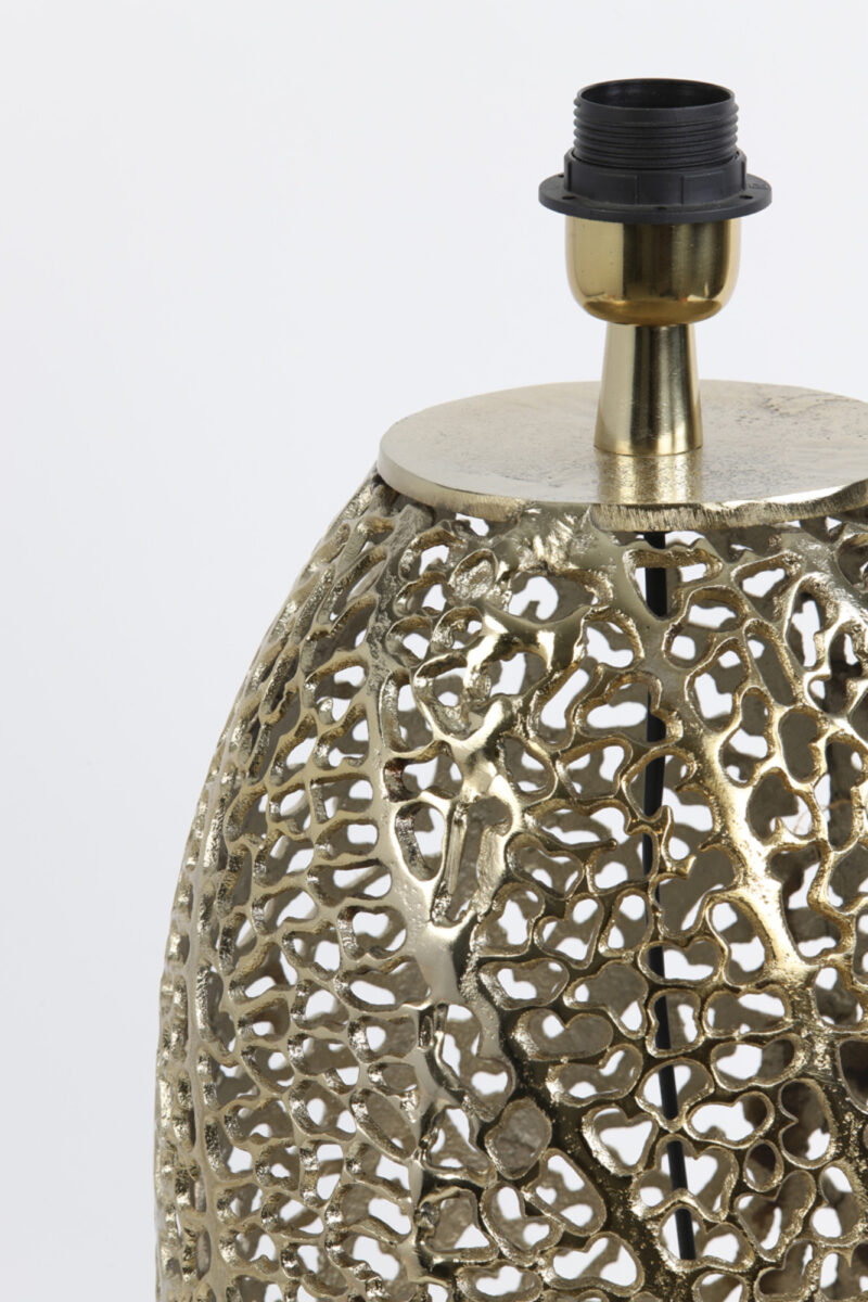 Base de lámpara de filigrana dorada Light & Living Sinula - H. 44 cm - Imagen 3