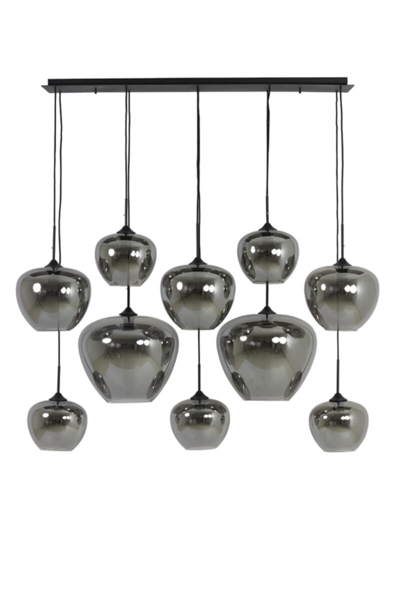 Lámpara colgante múltiple de vidrio ahumado Light & Living Mayson – An. 120 cm - Imagen 3