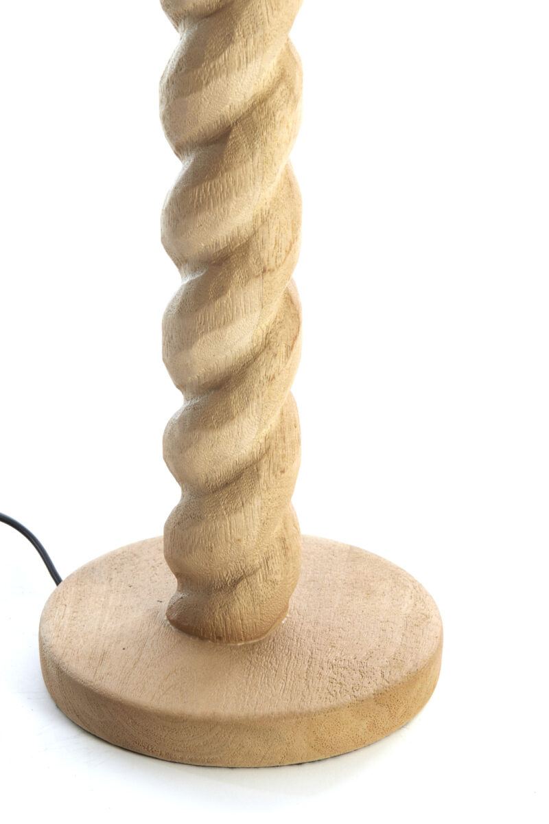 Base de lámpara de madera torneada Light & Living Nanno - H. 45 cm - Imagen 6