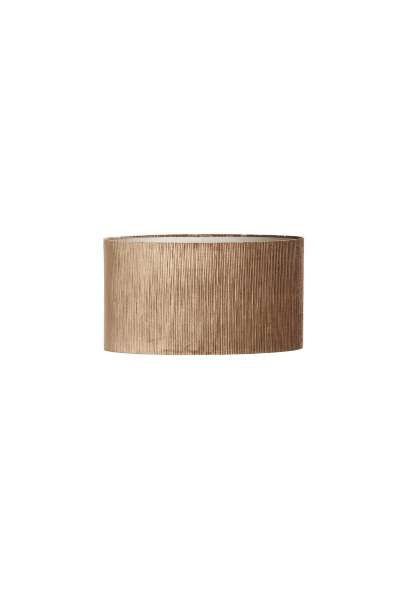 Pantalla de lámpara cilíndrica dorada para ambiente Light & Living Flair - H. 25 cm - Imagen 2