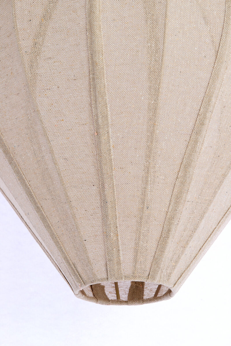 Lámpara colgante de lino beige color arena Light & Living Pasto - Ø 47 cm - Imagen 5