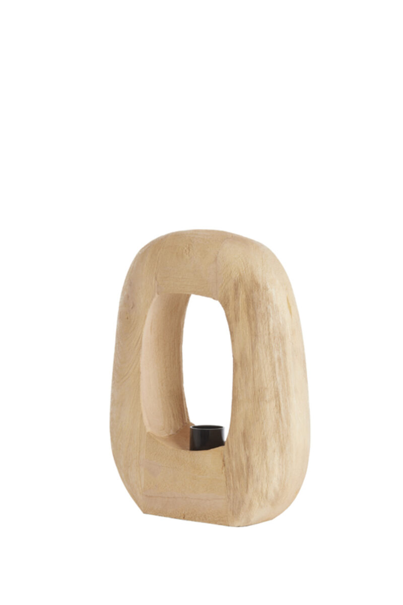 Base de lámpara de madera en forma ovalada Light & Living Kelafo - H. 30 cm - Imagen 3