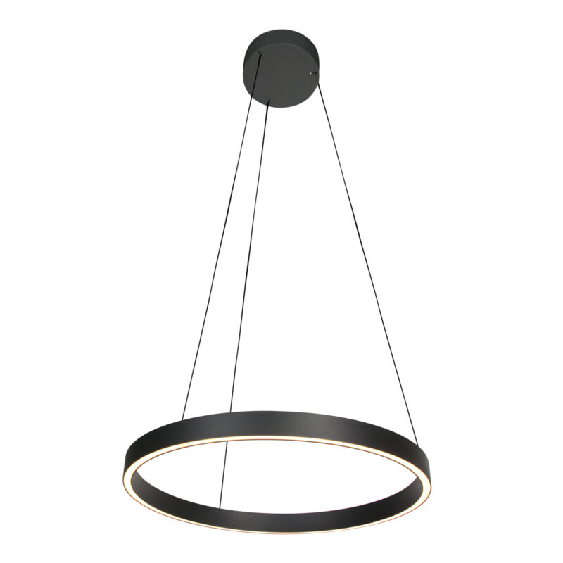 Lámpara LED colgante negra de diseño ajustable en forma de aro Steinhauer Mykty - Imagen 7