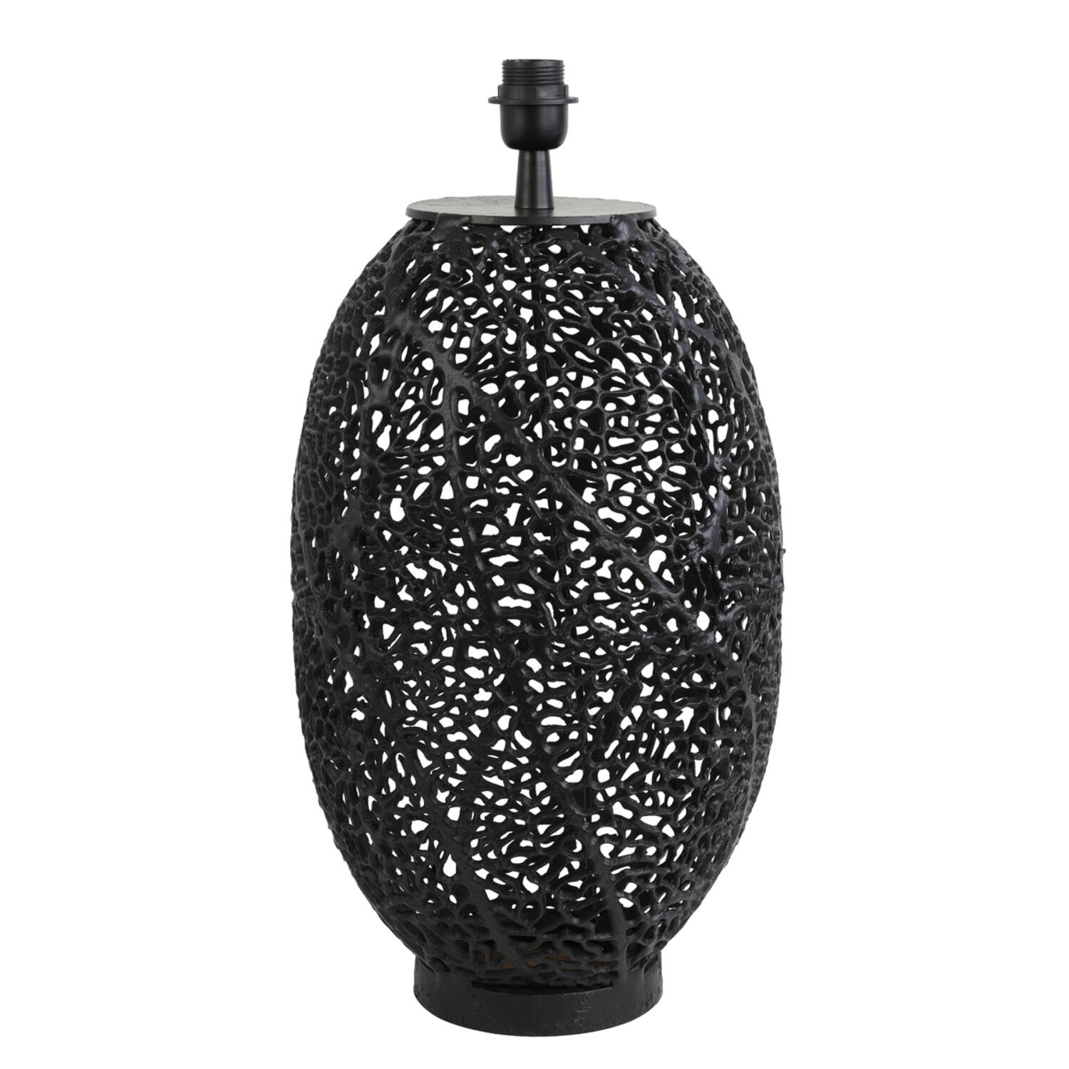 Lámpara de mesa negra calada Light & Living Sinula – H. 55 cm