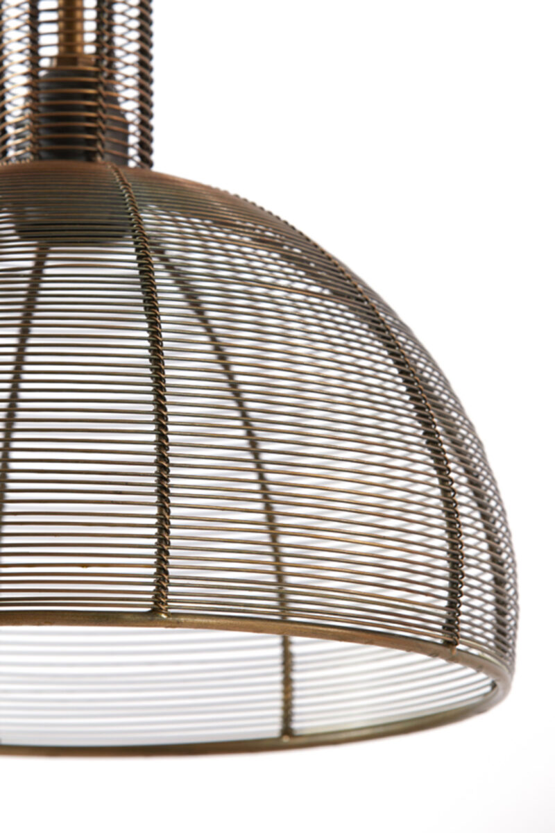 Lámpara de ratán marrón con estructura metálica Light & Living Tartu - Ø 28 cm - Imagen 3