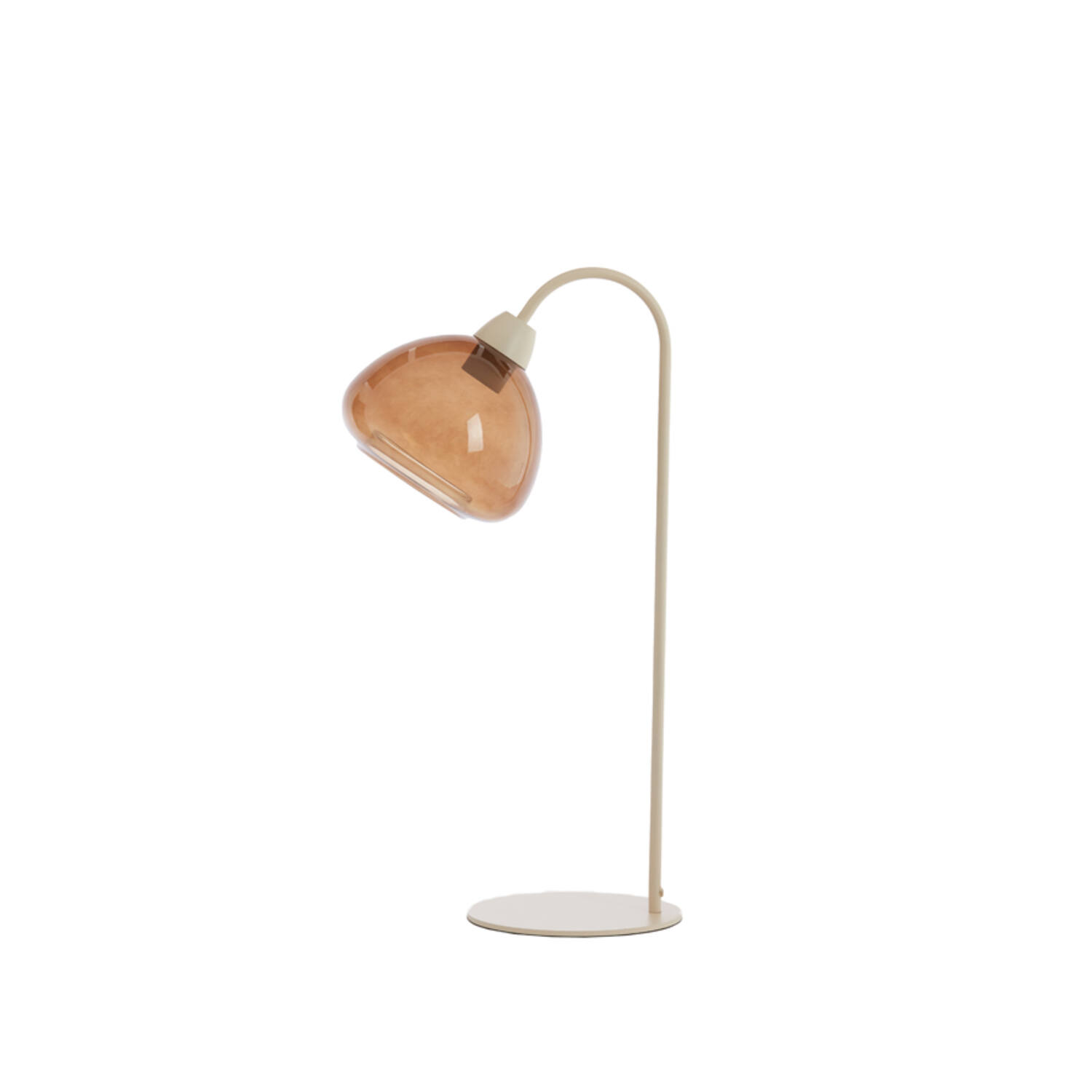 Lámpara de mesa ámbar de cristal Light & Living Bisho – H. 61 cm