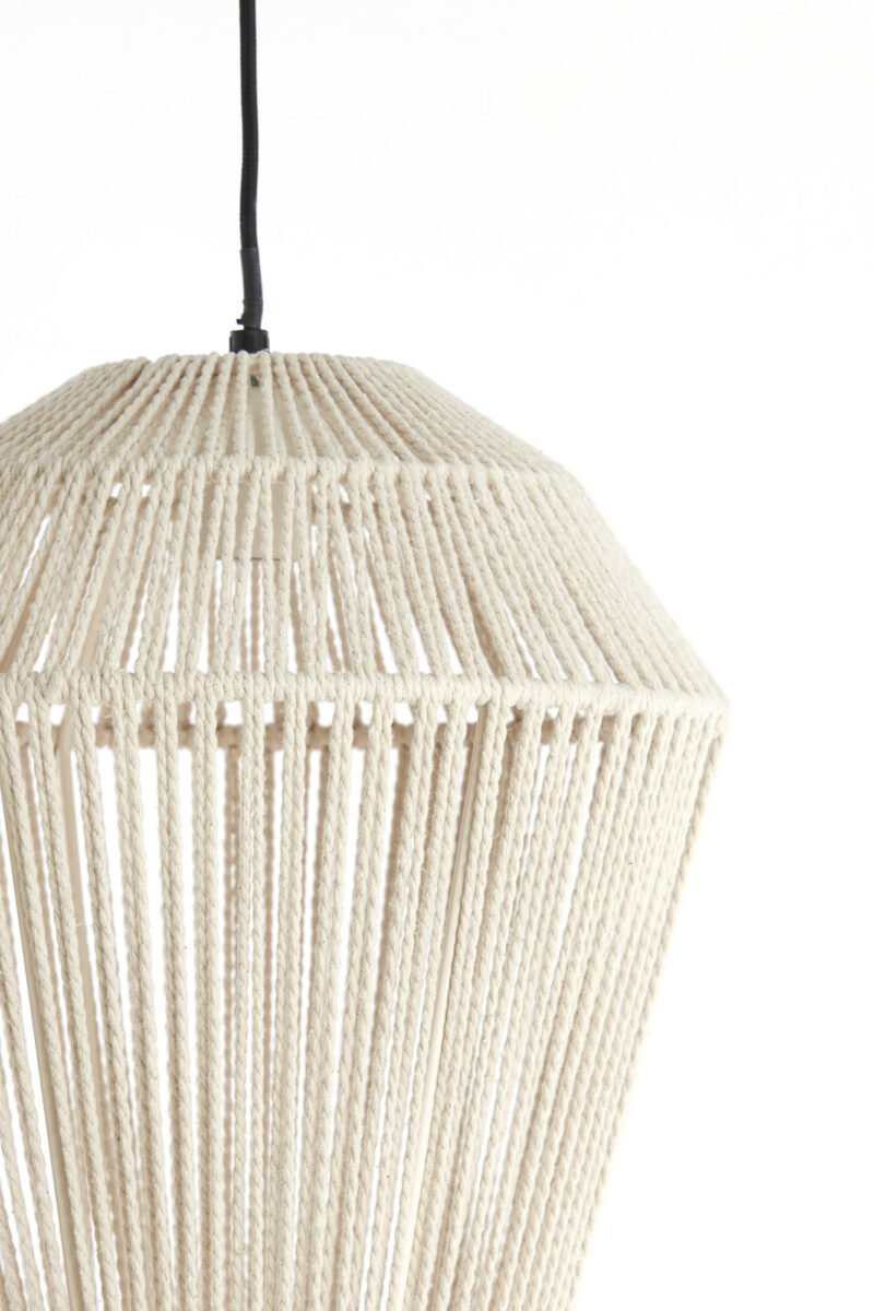 Lámpara beige textil de estilo acogedor Light & Living Deya - Ø 30 cm - Imagen 3