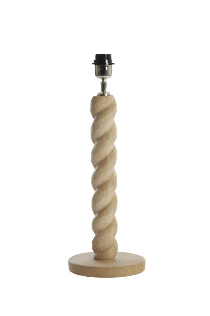 Base de lámpara de madera torneada Light & Living Nanno - H. 45 cm - Imagen 2