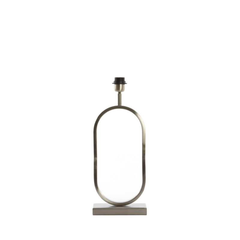 Base de lámpara ovalada de plata Light & Living Jamiri - H. 45 cm
