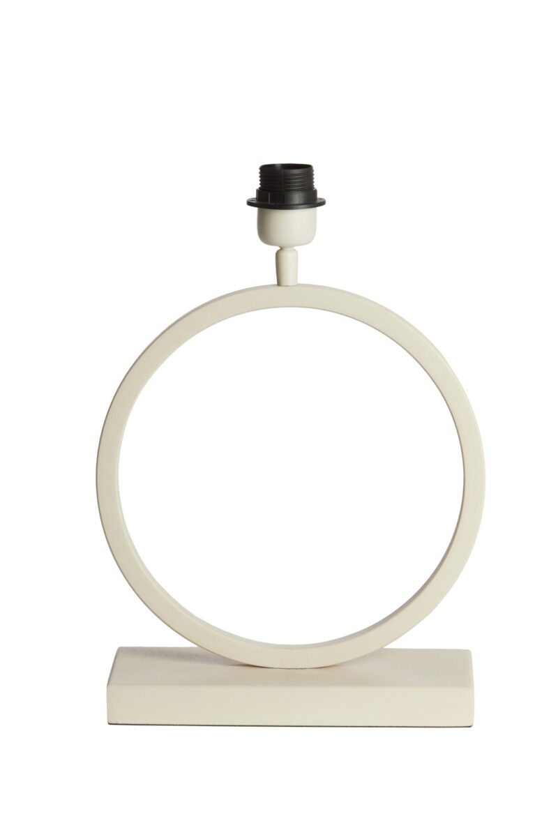 Base de lámpara beige moderna con forma circular Light & Living Liva - Imagen 2