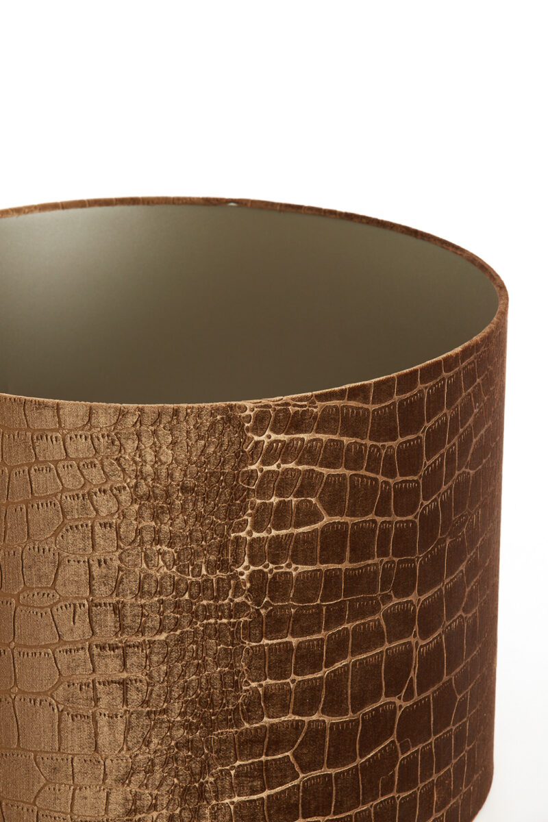 Pantalla de lámpara dorada con estampado de cocodrilo Light & Living Praya - Ø 50 cm - Imagen 5