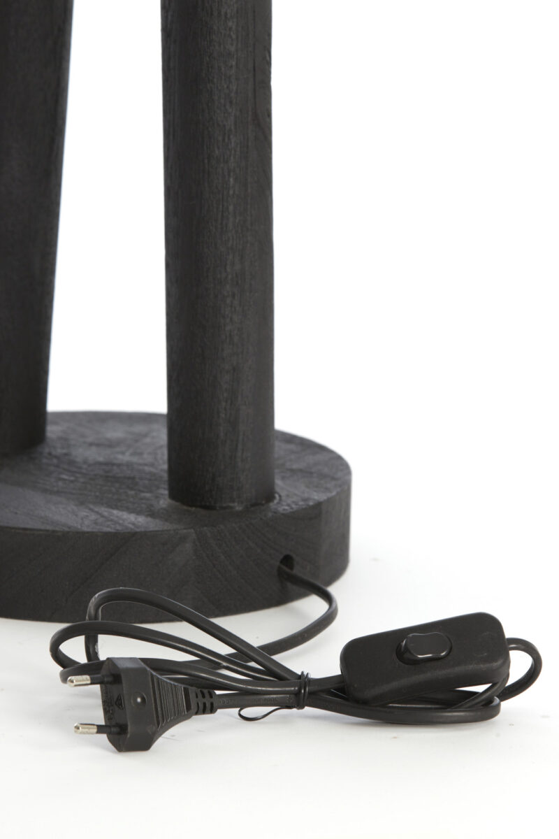 Estructura de madera negra para lámpara de mesa Light & Living Xitta - Imagen 6