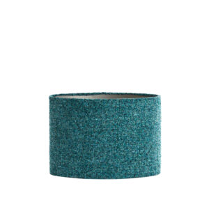 Pantalla de lámpara de tela turquesa en forma cilíndrica Light & Living Osire - H. 32 cm